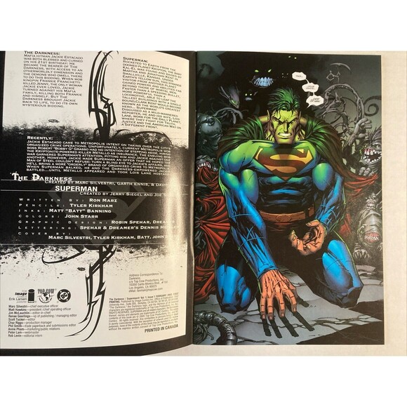 The Darkness Superman (2005) Marvel Comic Book Set 1-2 • First Printing - Picture 5 of 5